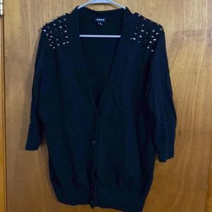 Torrid spiked shoulder sweater